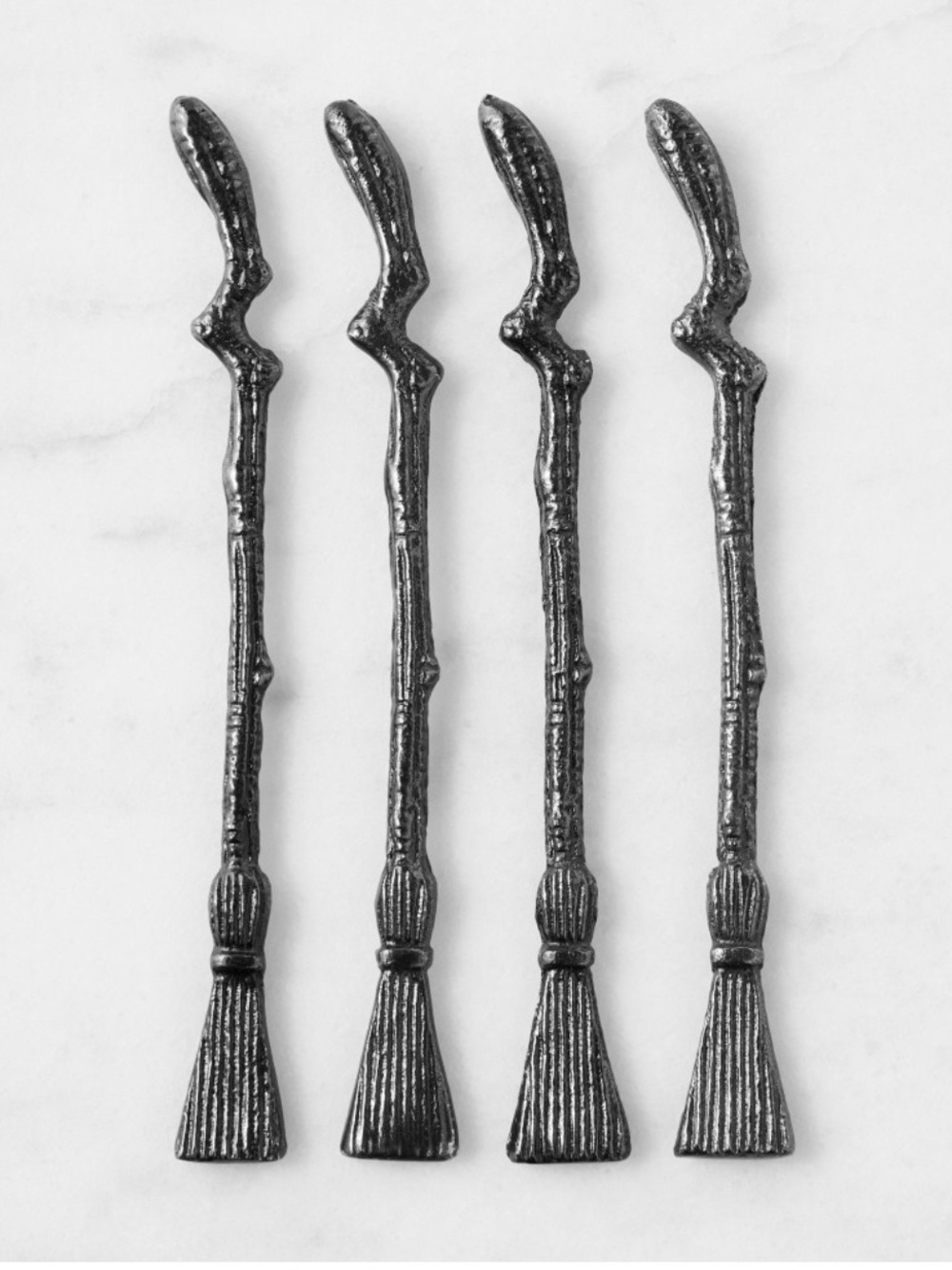 Spooky Soiree Set of 4 Broomstick Cocktail Stirs Williams Sonoma